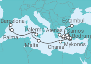 Itinerario del Crucero Italia, Grecia y Turquía - Explora Journeys