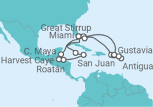 Itinerario del Crucero Corrientes culturales - Regent Seven Seas