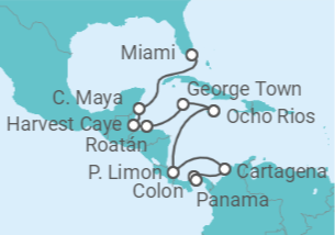 Itinerario del Crucero Costas exóticas y casco viejo - Regent Seven Seas