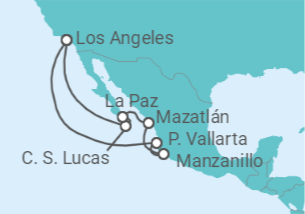 Itinerario del Crucero Retiro en la costa Oeste - Regent Seven Seas