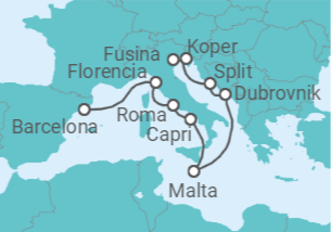 Itinerario del Crucero Extravagante viaje jónico  - Regent Seven Seas