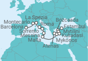 Itinerario del Crucero De Acrópolis a Amalfi  - Regent Seven Seas