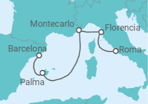 Itinerario del Crucero Tardes encantadas - Regent Seven Seas