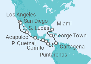 Itinerario del Crucero Canal de Panamá y gemas del Pacífico - Regent Seven Seas
