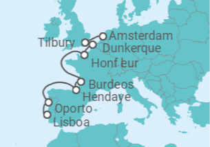 Itinerario del Crucero Esplendor Epicúreo - Regent Seven Seas