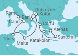 Itinerario del Crucero Islas en Otoño - Regent Seven Seas