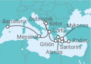 Itinerario del Crucero Gemas del Mediterráneo Oriental - Regent Seven Seas