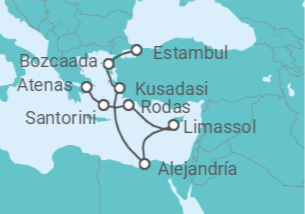 Itinerario del Crucero Maravillas de la antigüedad - Regent Seven Seas