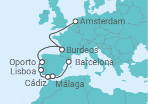 Itinerario del Crucero Delicias culinarias - Regent Seven Seas