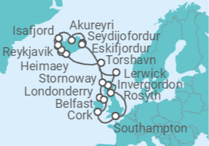 Itinerario del Crucero Islas de mito y magnificiencia - Regent Seven Seas