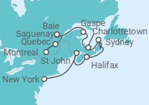Itinerario del Crucero Vitalidad de principios de otoño - Regent Seven Seas