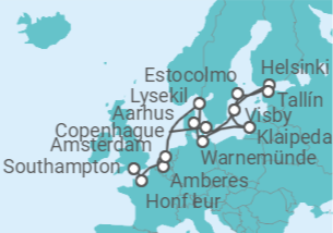 Itinerario del Crucero Itinerario escandinavo - Regent Seven Seas