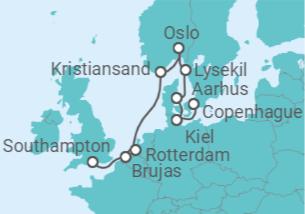 Itinerario del Crucero Grandes castillos, maravillas modernas - Regent Seven Seas