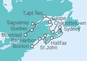 Itinerario del Crucero Otoño espectacular - Regent Seven Seas