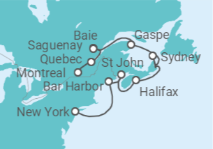 Itinerario del Crucero Célebre San Lorenzo - Regent Seven Seas