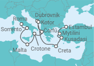 Itinerario del Crucero Caballeros y emperadores - Regent Seven Seas