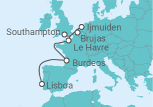 Itinerario del Crucero Cultura y cocina con estilo  - Regent Seven Seas