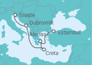 Itinerario del Crucero Tesoros del Adriático - Regent Seven Seas