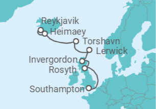 Itinerario del Crucero Rutas reales - Regent Seven Seas