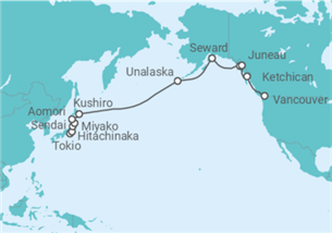 Itinerario del Crucero Paisaje épico por el Pacífico - Regent Seven Seas