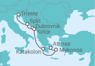 Itinerario del Crucero La ruta de la antigüedad - Regent Seven Seas