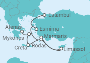 Itinerario del Crucero Tesoros turcos - Regent Seven Seas