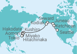 Itinerario del Crucero Aventura por el paisaje del Pacífico - Regent Seven Seas