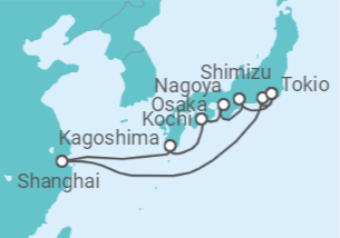 Itinerario del Crucero Castillos, templos y geishas - Regent Seven Seas
