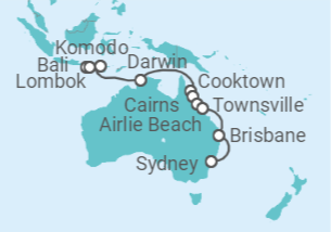 Itinerario del Crucero De costas de coral a la ópera - Regent Seven Seas