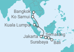 Itinerario del Crucero Picos y pagodas - Regent Seven Seas