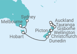 Itinerario del Crucero Brindis por los fiordos - Regent Seven Seas
