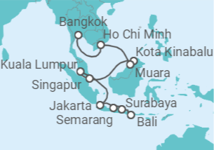 Itinerario del Crucero Ciudades de misterio y magia - Regent Seven Seas