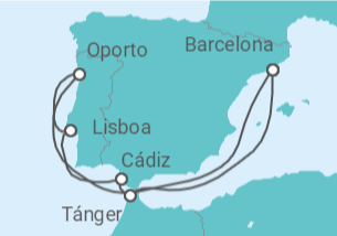 Itinerario del Crucero Portugal, España, Marruecos - Celebrity Cruises