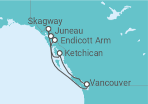 Itinerario del Crucero Alaska: Naturaleza Sin Límites - Princess Cruises