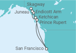 Itinerario del Crucero Alaska - Pasaje interior - Princess Cruises