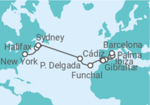 Itinerario del Crucero Desde Nueva York a Barcelona - NCL Norwegian Cruise Line