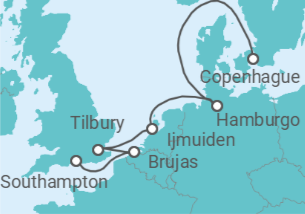 Itinerario del Crucero Europa: Bélgica, Alemania e Inglaterra - NCL Norwegian Cruise Line