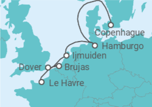 Itinerario del Crucero Europa: Bélgica, Alemania e Inglaterra - NCL Norwegian Cruise Line