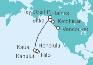 Itinerario del Crucero Hawai - NCL Norwegian Cruise Line