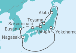 Itinerario del Crucero Circuito por Japón - Princess Cruises