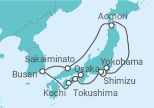Itinerario del Crucero Circuito por Japón - Princess Cruises
