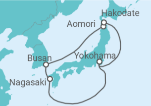Itinerario del Crucero Navegando por el Mar de Japón - Princess Cruises