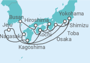Itinerario del Crucero Explorando Japón - Princess Cruises