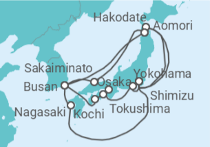 Itinerario del Crucero Gran Japón y sus festivales de verano - Princess Cruises
