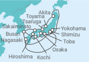 Itinerario del Crucero Circuito por Japón - Princess Cruises
