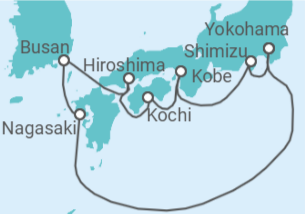 Itinerario del Crucero Explorando Japón - Princess Cruises