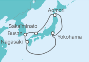 Itinerario del Crucero Circuito en Japón - Princess Cruises