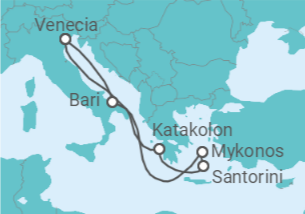 Itinerario del Crucero Entre mitos y maravillas naturales  - Costa Cruceros