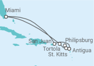 Itinerario del Crucero Viaje por el Caribe Oriental - Azamara