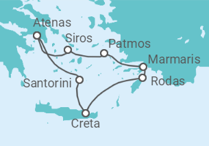 Itinerario del Crucero Grecia, Turquía - Azamara
